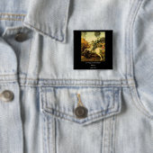 Raphaëls "St. George en de Draak" (ongeveer 1505) Vierkante Button 5,1 Cm (In situ)