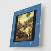Raphaëls "St. George en de Draak" (ongeveer 1505) Vierkante Klok (Hoek)