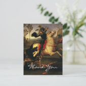 Raphael's St. George vecht de draak aan Briefkaart (Staand voorkant)