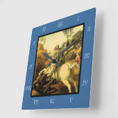 Raphaels "St. Joris en de Draak" (circa 1505) Vierkante Klok (Hoek)