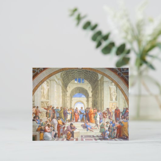 Raphaelschool in Athene (Plato en Aristoteles) Briefkaart (Staand voorkant)