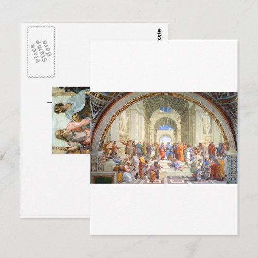 Raphaelschool in Athene (Plato en Aristoteles) Briefkaart (Voorkant / Achterkant)