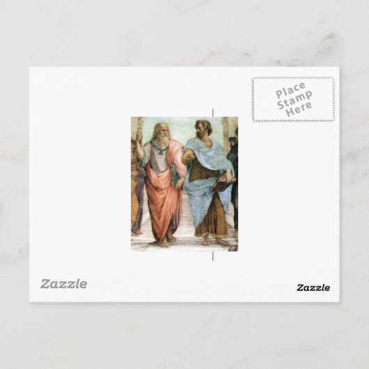 Raphaelschool in Athene (Plato en Aristoteles) Briefkaart (Achterkant)