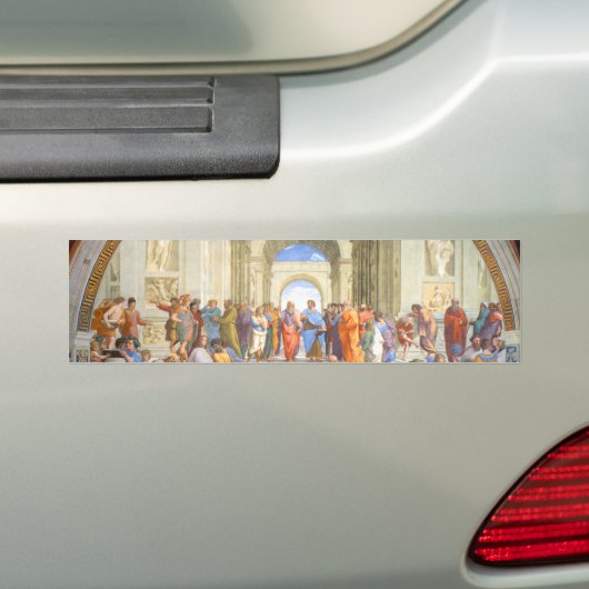 Raphaelschool in Athene (Plato en Aristoteles) Bumpersticker (Op auto)