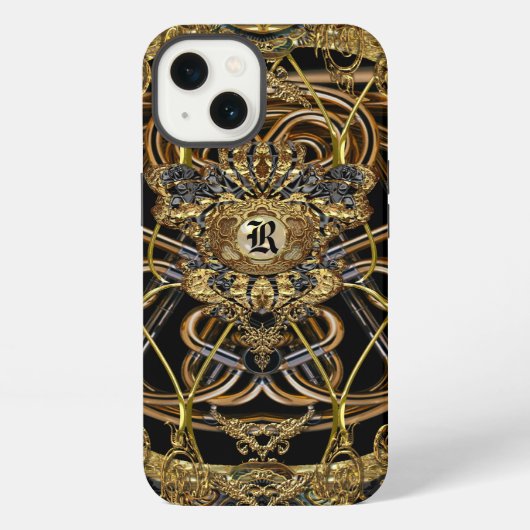 Raphconstance Elegant 6/6s Baroque Chic Monogram iPhone Hoesje (Achterkant)