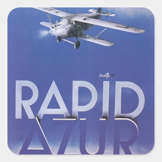 Rapid Azur Vierkante Sticker (Voorkant)