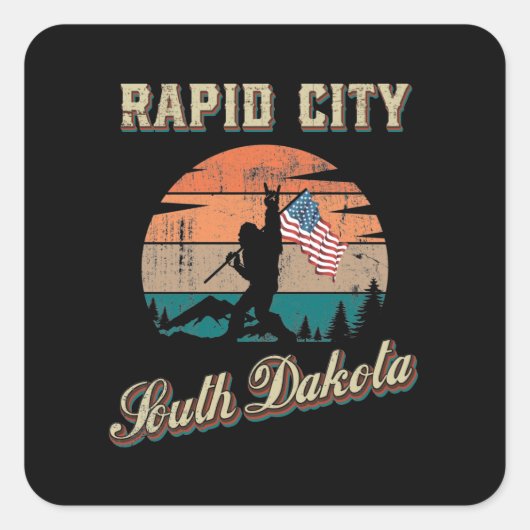 Rapid City South Dakota Vierkante Sticker (Voorkant)