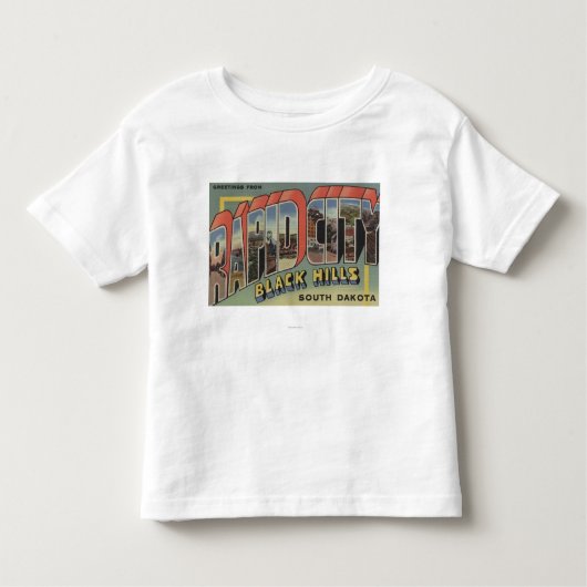 Rapid City, Zuid Dakota - Grote Letter-scènes Kinder Shirts (Voorkant)