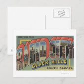 Rapid City, Zuid Dakota - Grote lettertjes Briefkaart (Voorkant / Achterkant)