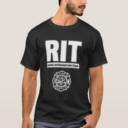 Rapid Intervention Team Rit Firefighter Rescue T-shirt (Voorkant)