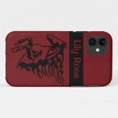 Rapid Red Pony Horse Bronco Stallion Lineart Case-Mate iPhone Case (Achterkant (horizontaal))