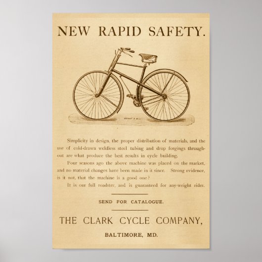  Rapid Safety Bicycles en Poster voor kunst (Voorkant)
