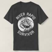 Rapid Survivor Rapids Hrills Rafting T-shirt (Design voorkant)