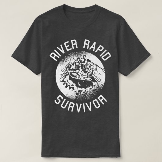 Rapid Survivor Rapids Hrills Rafting T-shirt (Design voorkant)