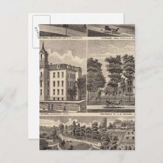 Rapidan Mills and Residenties in Rapidan, Minnesot Briefkaart (Voorkant / Achterkant)