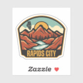 Rapids City, Illinois  Sticker (Vel)