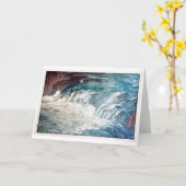 Rapids, Hiroshi Yoshida, Woodcut Kaart (Gele Bloem)