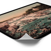 Rapids, Hönefos, Ringerike, Noorwegen Poster (Hoek)