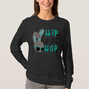 Rapmusk Cool Rabbit Hip Hop Rabbit Rap Muziek T-shirt