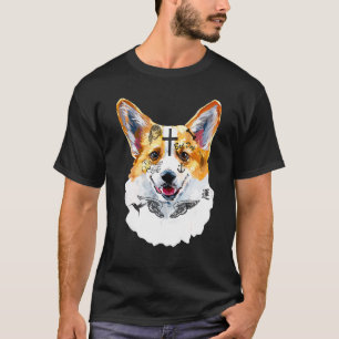 Rapmuziek Tattoo Ik hou van mijn Corgi-hondengezic T-shirt