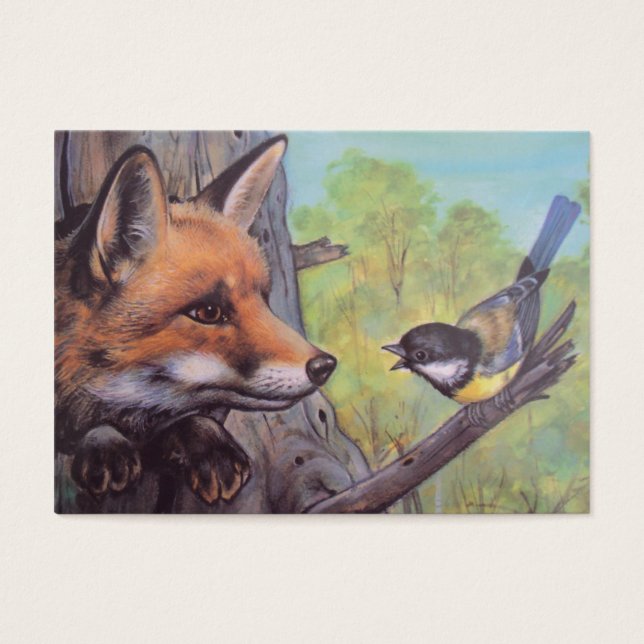 raposa e passaro visitekaartje (Voorkant)