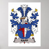 Rapp Familie Crest Poster (Voorkant)