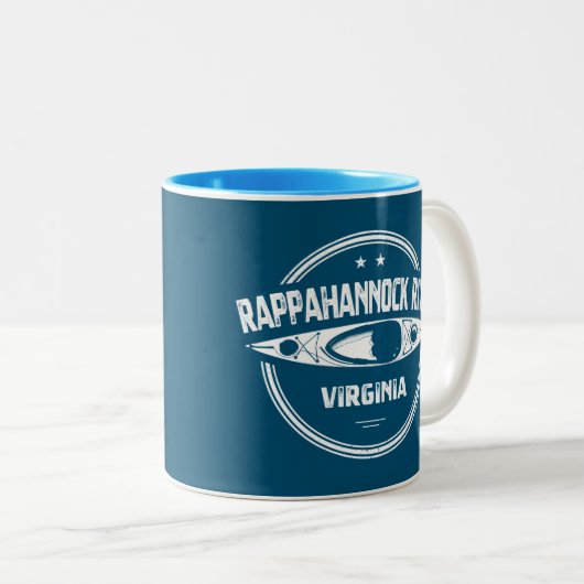 Rappahannock River, Virginia Tweekleurige Koffiemok (Voorkant rechts)