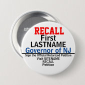 Rappel Gov. Elke staat Ronde Button 7,6 Cm (Voorkant /achterkant)