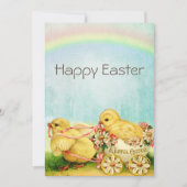 rappelkippen met retro feestdagenkaart (Voorkant)