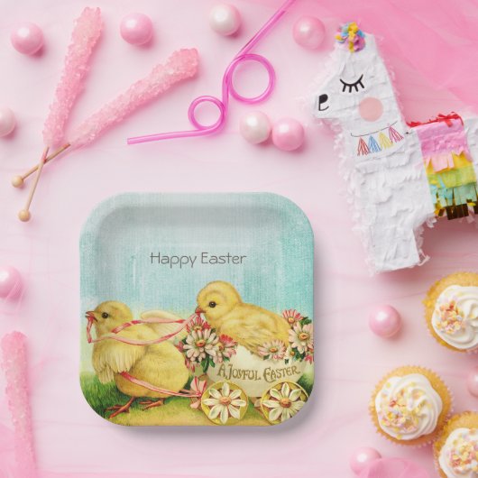  rappelkippen met retro papieren bordje (Feest)