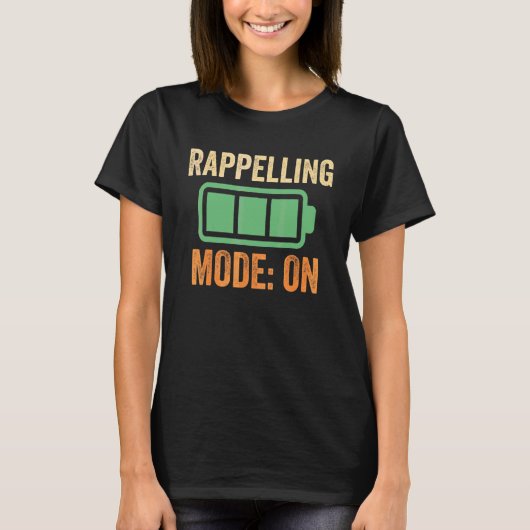 Rappelling-modus op batterijontwerp t-shirt (Voorkant)