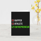 Rapper Athlete Entrepreneur Millionaire Motivation Kaart (Gele Bloem)
