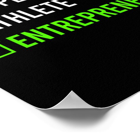 Rapper Athlete Entrepreneur Millionaire Motivation Poster (Hoek)