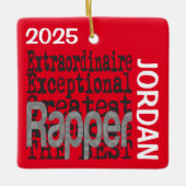 Rapper Extraordinaire CUSTOM Keramisch Ornament (Voorkant)