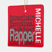 Rapper Extraordinaire CUSTOM Keramisch Ornament (Links)