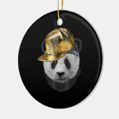 Rapper Giant Panda in Hip Hop Pet Keramisch Ornament (Links)