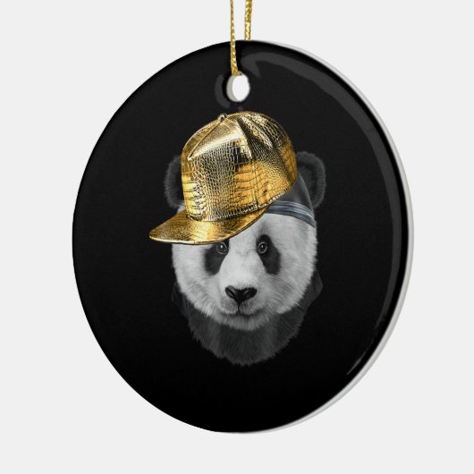 Rapper Giant Panda in Hip Hop Pet Keramisch Ornament (Links)