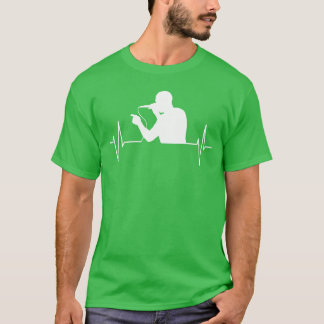 Rapper MC Hip Hop Rap Freestyle Battle ECG-lijn fa T-shirt