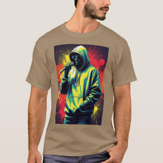 Rapper Streetwear Silhouette Urban HipHop Style De T-shirt