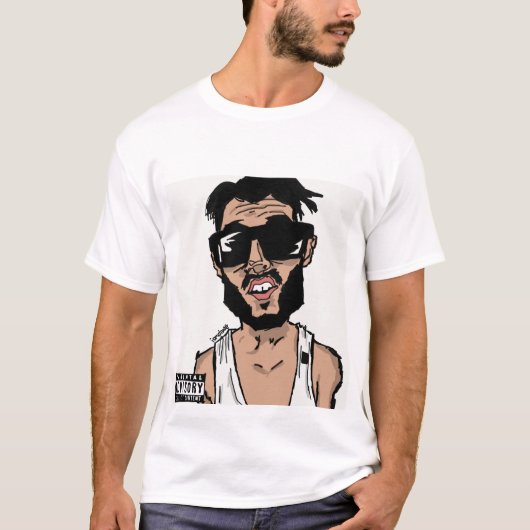 Rapper with Sunglasses - T-Shirt (Voorkant)