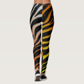 Rappert SpaceTime Stripes - Geel/Oranje/wit Leggings (Achterkant)