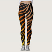 Rappert SpaceTime Stripes - Geel/Oranje/wit Leggings (Voorkant)