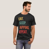 Rapping Eat Sleep Rapping Herhalen T-shirt (Voorkant volledig)