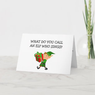 "RAPPING ELF" FLIRT SCHANDALIG MET KERST FEESTDAGEN KAART