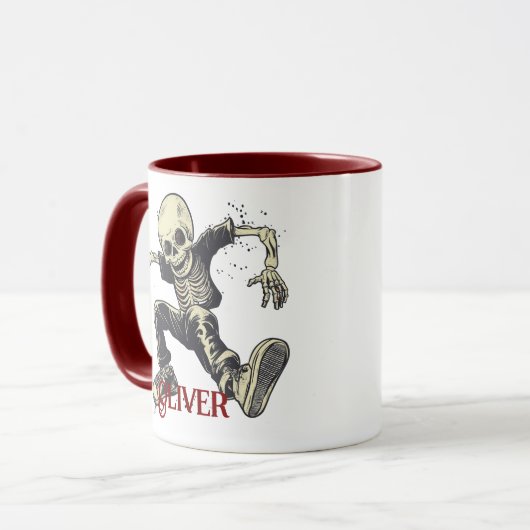 Rapping Skeleton Halloween - Spooky Dancing Vibes Mok (Voorkant links)