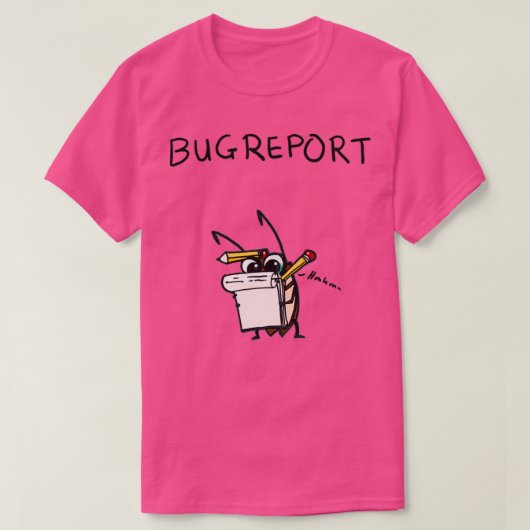 rapport coder bug t-shirt (Design voorkant)