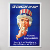 Rapport FishComments Funny Political Satire Poster (Voorkant)