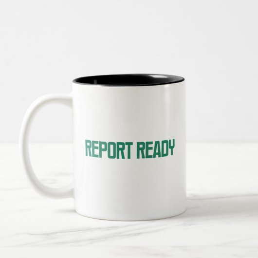 Rapport Gereed-Data Presentatie Professionele Vorm Tweekleurige Koffiemok (Links)