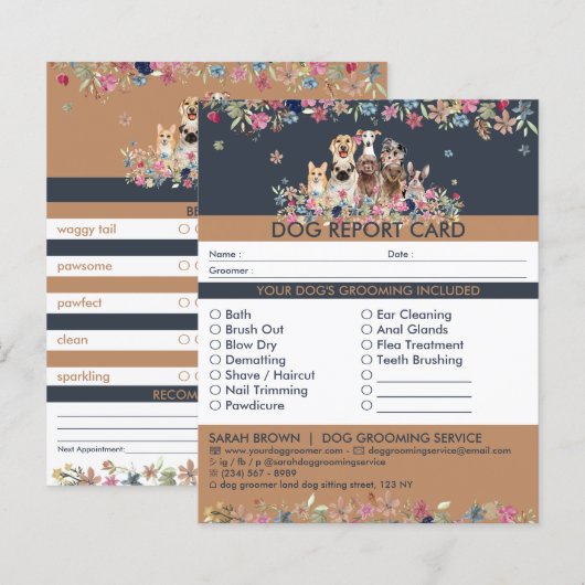 Rapport van Navy Dogs over het instappen van bloem (Voorkant / Achterkant)