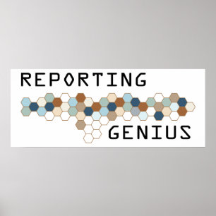 Rapporterende Genius Poster
